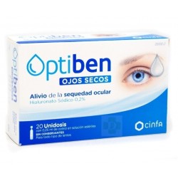 Optibén Ojos Secos Colirio 20 Ampollas unidosis. Ojos Sanitarios  Parafarmacia - Farmacia Penadés Alcoy Tienda